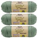 Hilo Caron Simply Soft Heather Woodland Paquete de 3, 142 g
