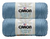 Hilo Caron Simply Soft Solids Paquete de 2 en Azul Country Claro 340,2 g