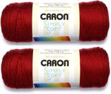 Hilo Caron Simply Soft Solids Paquete de 2 Rojo Otoñal 340,2 g/576 m