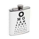 Hip Flask Wild Eye Designs Hindsight é de aço inoxidável 20/20