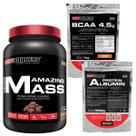Hipercalórico Amazing Mass 1,5Kg + Albumina Protein 500g + BCAA 4,5 1kg-Bodybuilders Hipercalórico Amazing Mass 1,5Kg + Albumina Protein 500g + BCAA 4,5 1kg-Bodybuilders