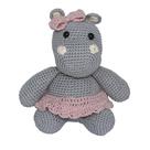 Hipopótamo Lola de Lacinho Rosa Amigurumi Crochê Quarto Bebê Infantil Menina Hipopótamo Lola de Lacinho Rosa Amigurumi Crochê Quarto Bebê Infantil Menina