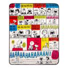 História em quadrinhos Throw Blanket Silver Buffalo Peanuts Ha Ha Ha