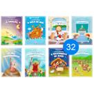 Histórias Bíblicas Kit 32 Livrinhos Lembrancinha Sacolinha De Aniversário Festa Escola Ciranda