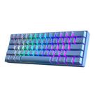 HK GAMING GK61 60% v3 Teclado Mecânico Gamer Hotswap 61 Teclas RGB Multicolorido Retroiluminado para PC/Mac Layout EUA (Switches Cherry MX Speed Silver Azul)