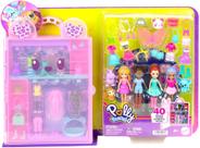 Hkw11 polly pocket conjunto de brinquedo super armário de animais