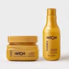 Hobety duo shampoo + máscara pequeno restore line