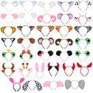 Hoemwarm, 35 peças, bandanas de pelúcia Jungle Animal Ears