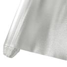 Hojas de Cuero Sintético HYANG Lisos Color Sólido Plata 30x135cm