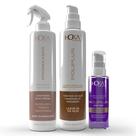Hoka kit poliplus leave-in memorizador 250g + oléo de açai 30ml + blindagem térmica temporaria leave-in 250g