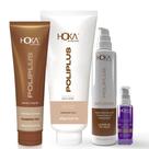 Hoka kit poliplus teia shampoo 300ml + máscara 500g + leave-in memorizador 250g + oléo de açai 30ml
