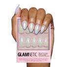 Holo curto de amêndoa branca amêndoa glamnetic