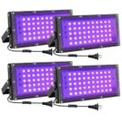Holofote de luz preta Waygor 50W LED IP65 à prova d'água (pacote com 4)