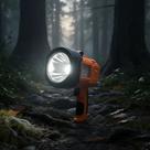 Holofote Lanterna LED Multifuncional Recarregável Power Bank Alta Intensidade Luz Branca Branco Laranja ws-768