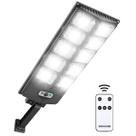 Holofote Solar Refletor Poste 500w Luminaria Autonoma Controle remoto Preta IP65
