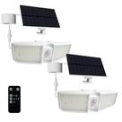 Holofotes solares externos Cozeet 180 LED 6500K com 2 unidades remotas