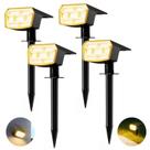 Holofotes solares HIBOITEC 59 LED impermeáveis brancos quentes