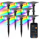 Holofotes solares inteligentes Linkind SL5C que mudam de cor (pacote com 8)