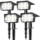 Holofotes solares LAMKEEP Outdoor Waterproof IP68, pacote com 4