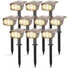 Holofotes solares LEREKAM 40 LEDs IP65 à prova d'água, pacote com 10