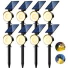 Holofotes Solares nipify Kit com 8 Unidades, Impermeáveis, 3 Modos, Luz Quente