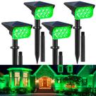 Holofotes solares para exteriores CREPOW 20LED verdes, pacote com 4 IP65