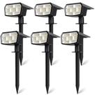 Holofotes solares Sucolite, pacote com 6, 59 LED, 3 modos, IP65 Holofotes solares Sucolite, pacote com 6, 59 LED, 3 modos, IP65