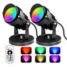 Holofotes Suifazy RGBW para uso interno, 16 cores, 2 unidades