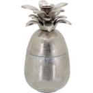 HOME&ampCO NEROLY CASTIÇAL 22x11x11cm METAL PRATA ABACAXI