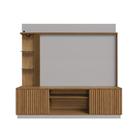 Home Aurora com Led até 65'' Prateleiras em Vidro Bechara