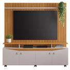 Home Conceito com Painel Ripado TV até 65 Polegadas - Cinamomo/Off White - Jcm Móveis