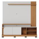 Home Frisado para TVs de 75" Pescara Off White Matte Freijó