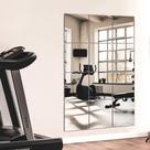 Home Gym Mirror Tiles TRAHOME 14 x 12 polegadas de comprimento total x 12 unidades