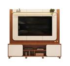 Home Noah 2 Portas Deslizantes Prateleira Com Led Para TV de ate 65 Polegadas Freijo Off White - DJ Moveis