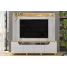 Home p/ TV até 75 Pol Gama c/ 4 Porta 199x188cm Bali/Cedro - DJ Móveis