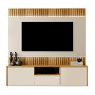 Home Para Tv 58" Aurora Ripado Com Led 1,80m Naturalle Off White