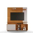 Home Para TV 65'' Serrano New Ripado Porta de Correr C/Rodízios COR:Cinamomo/Off