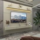 Home Para Tv Até 75 Polegadas Com Led Nobre Royal 220 Off White - Gelius