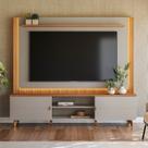 Home para TV até 75 Polegadas Milano com LED Canela e Gris