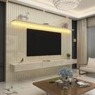 Home Para Tv Ripado Com Led Nobre 230 Off White - Gelius Home Para Tv Ripado Com Led Nobre 230 Off White - Gelius