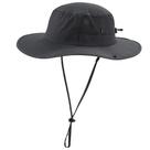 Home Prefer Sun Hat UPF50+ de aba larga ajustável em cinza escuro