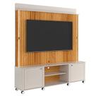 Home Rack Painel Para TV 75 Poleg 183cm Florença Lukaliam Off White/Freijo Ripado 3D
