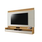 Home Savoy 1,60m com Fitas de Led e Interrupitor Incluso 3 Portas Basculante para TV Até 65'' Cor Fendi Cinza/Freijó