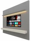 Home Suspenso 2.3 Ripado com LED Nobre Cinza com Off White - Gelius Móveis Home Suspenso 2.3 Ripado com LED Nobre Cinza com Off White - Gelius Móveis