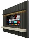 Home Suspenso 2.3 Ripado com LED Nobre Grafite com Off White - Gelius Móveis