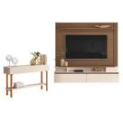 Home Suspenso Astor Castanho Off White com Aparador Fiero Off White - HB Móveis Home Suspenso Astor Castanho Off White com Aparador Fiero Off White - HB Móveis