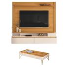 Home Suspenso Astor Cinamomo Off White com Mesa de Centro Cadenza Off White Cinamomo - HB Móveis