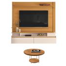 Home Suspenso Astor Cinamomo Off White com Mesa de Centro Sky Cinamomo - HB Móveis