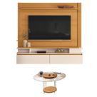 Home Suspenso Astor Cinamomo Off White com Mesa de Centro Sky com Tampo de vidro Cinamomo - HB Móveis Home Suspenso Astor Cinamomo Off White com Mesa de Centro Sky com Tampo de vidro Cinamomo - HB Móveis
