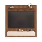 Home Suspenso AV Para TV Até 55'' Polegadas Com Prateleira e Porta Cor Nogueira / Off White